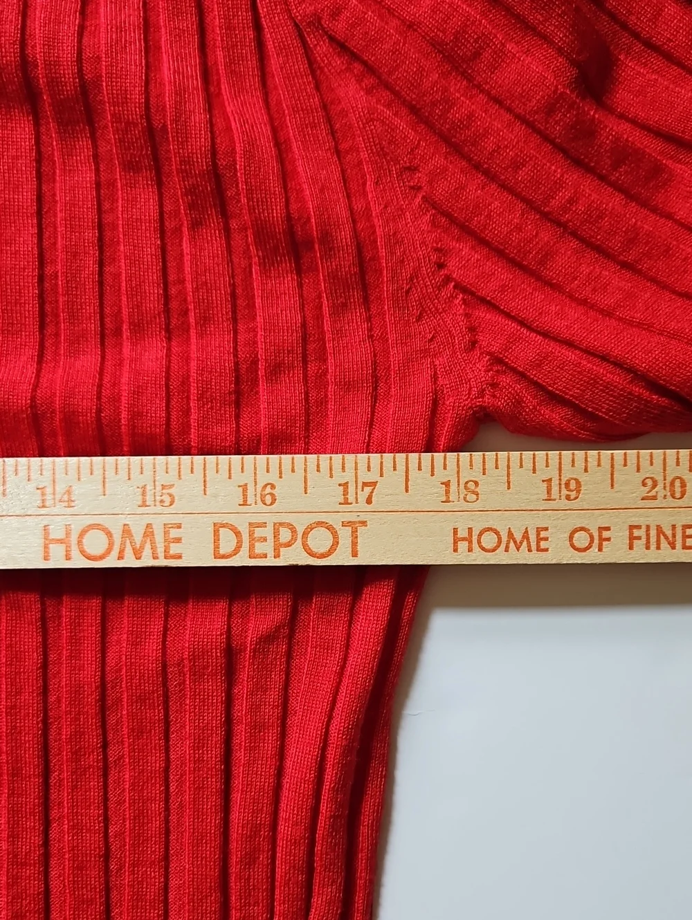 J Crew High V Neck Wide Rib Sweater Red NEW XXL Stretch 100% Merino Wool 2026